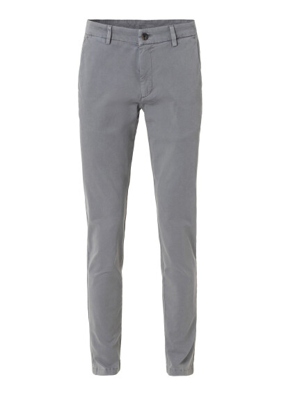 Gray Color Cotton Chino Pants - 1