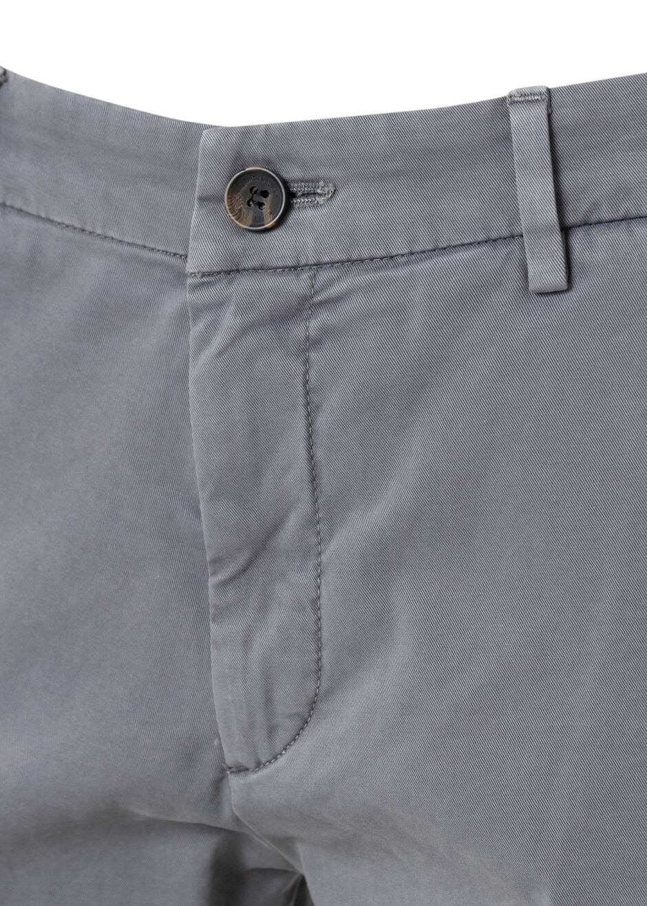 Gray Color Cotton Chino Pants - 2