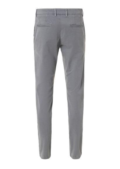 Gray Color Cotton Chino Pants - 4