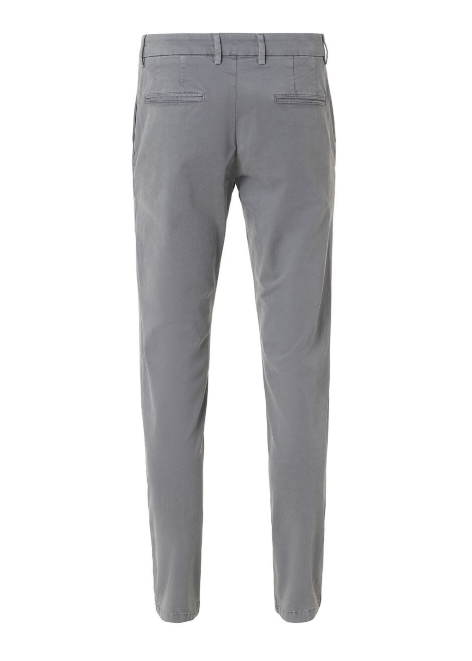 Gray Color Cotton Chino Pants - 4