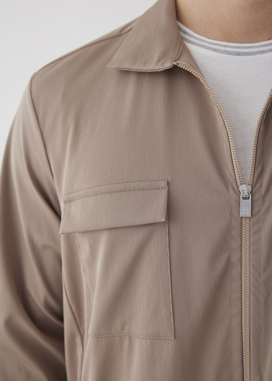 Beige Technical Outer Shirt - 2