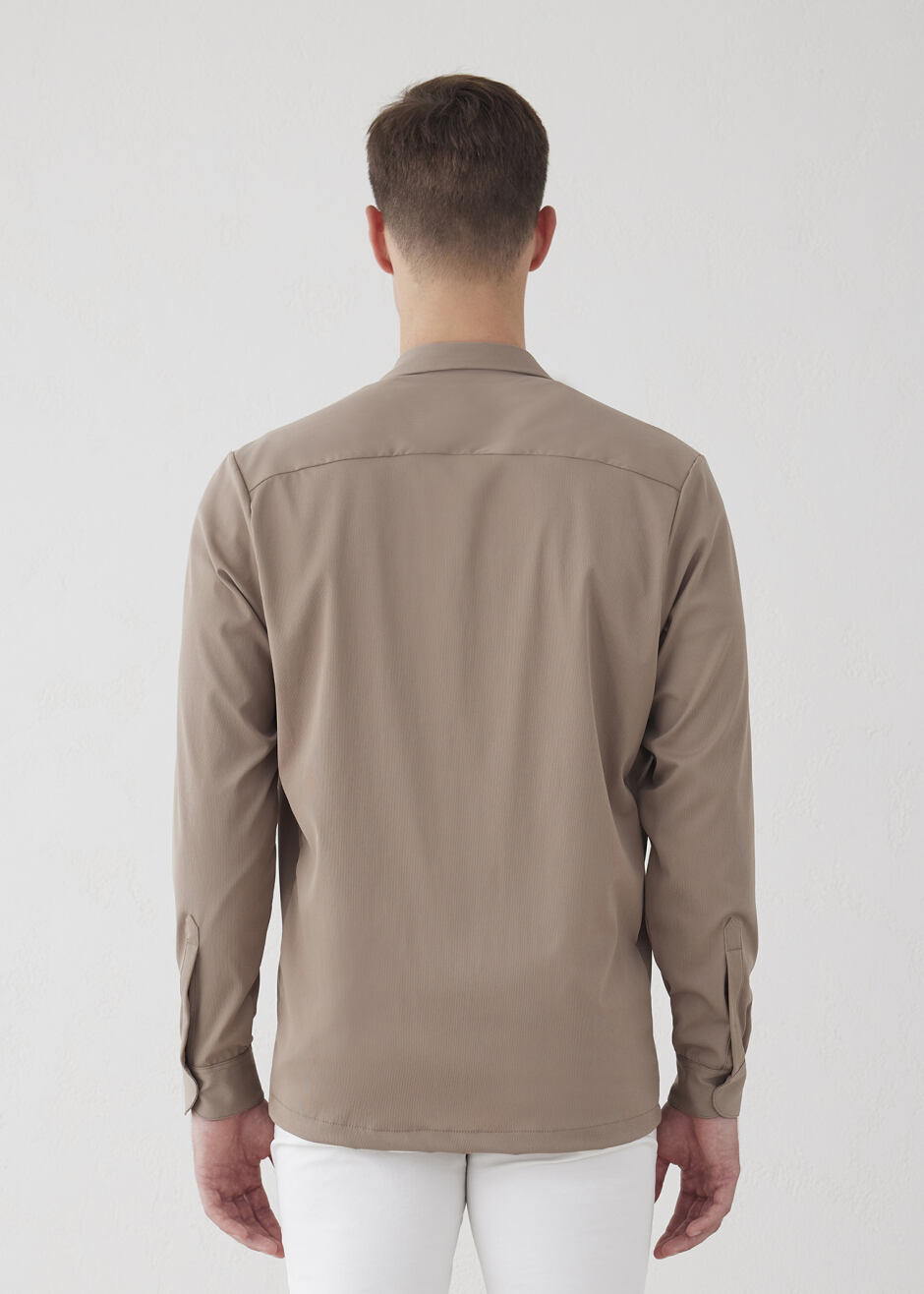 Beige Technical Outer Shirt - 6