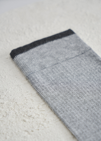Açık Gri Renk 12'li Bambu Çorap Seti - 2