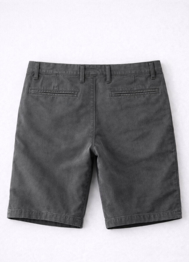 Antrasit Renk Tencel Karışımlı Şort - 2