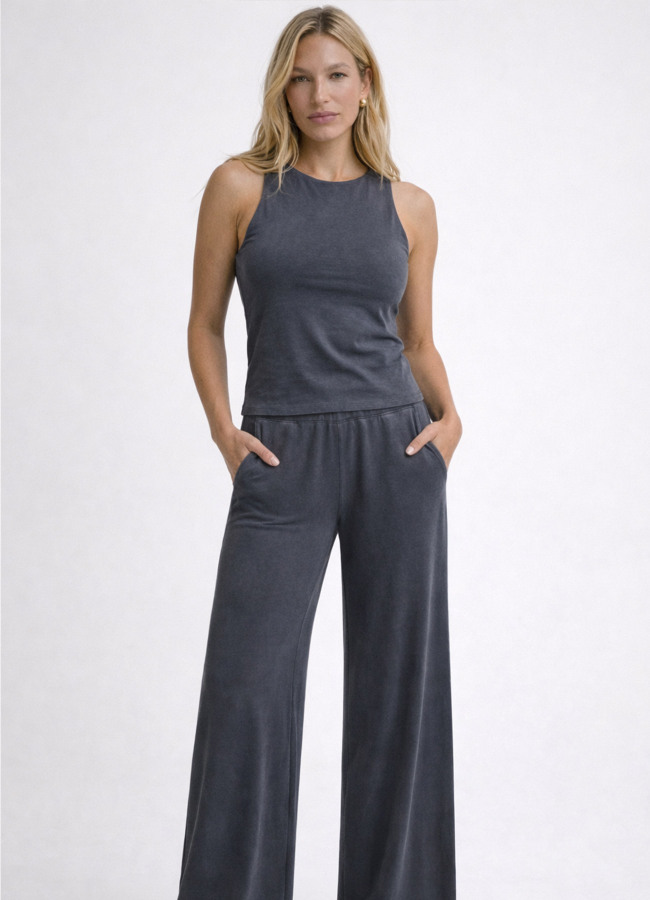 ANTRASİT Renk Modal Karışımlı Bluz - 5