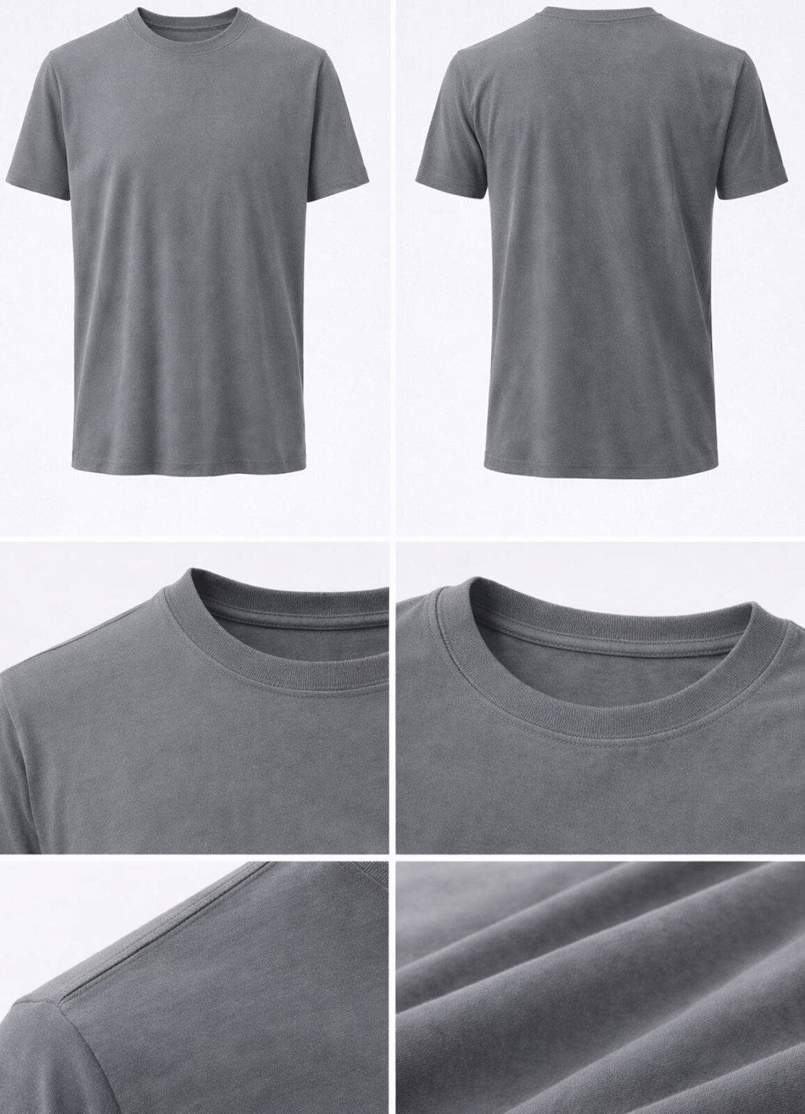 ANTRASİT Renk Modal T-Shirt - 5