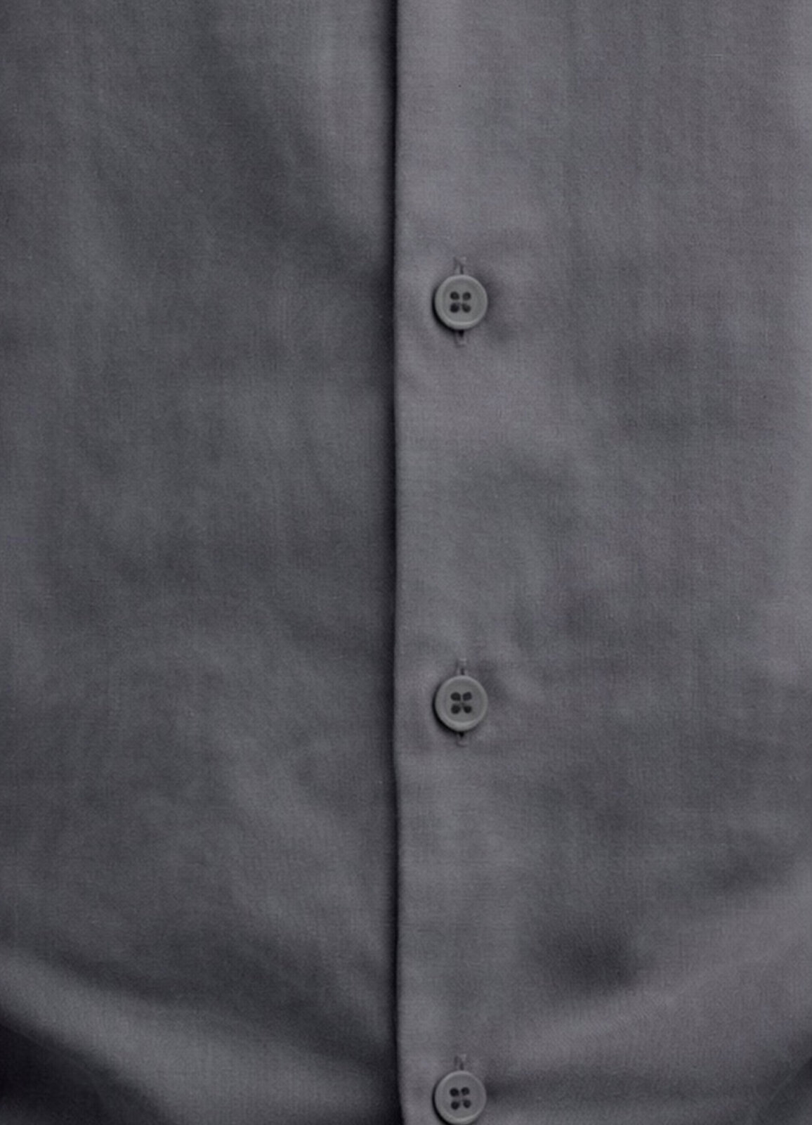 ANTRASİT Renk Tencel Karışımlı Gömlek - 3