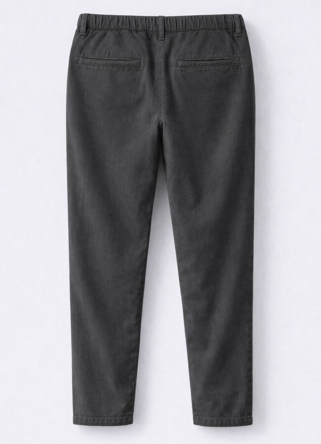 ANTRASİT Renk Tencel Karışımlı Relax Fit Pantolon - 2