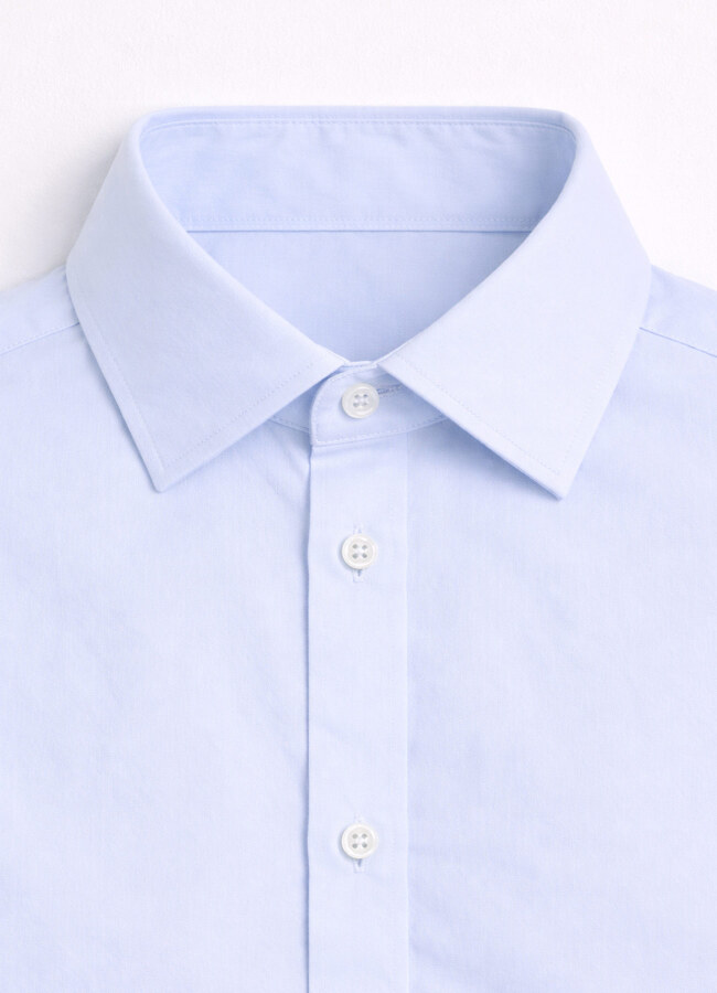 Bebek Mavi Renk Oversize Poplin Gömlek - 3