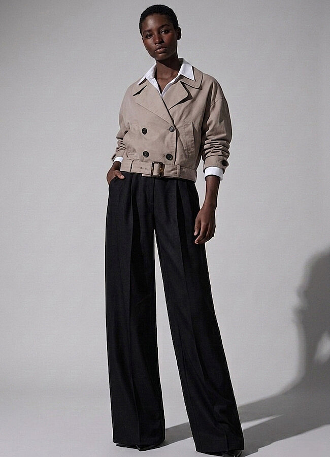 Bej Renk Pamuk Karışımlı Ceket