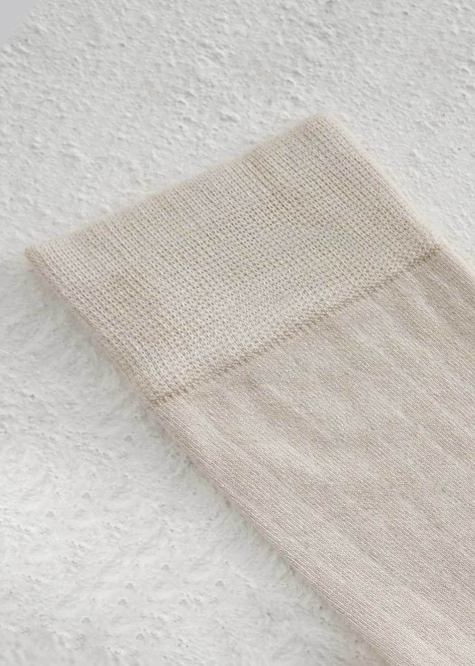 Bej Renk 12'li Bambu Çorap Seti - 2