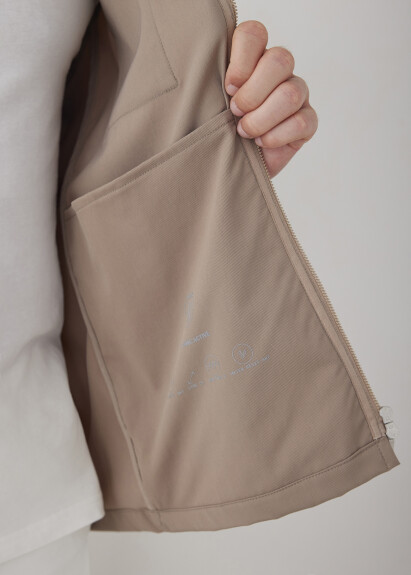 Bej Renk Teknik Dış Gömlek - 3