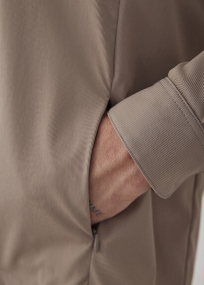 Bej Renk Teknik Dış Gömlek - 5