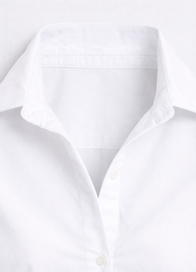 Beyaz Renk Oversize Poplin Gömlek - 3