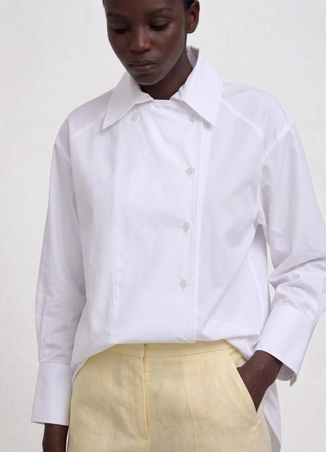 Beyaz Renk Poplin Gömlek - 2