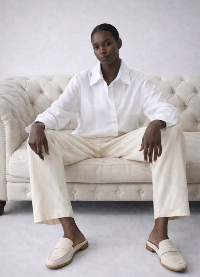 Beyaz Renk Poplin Gömlek - 3