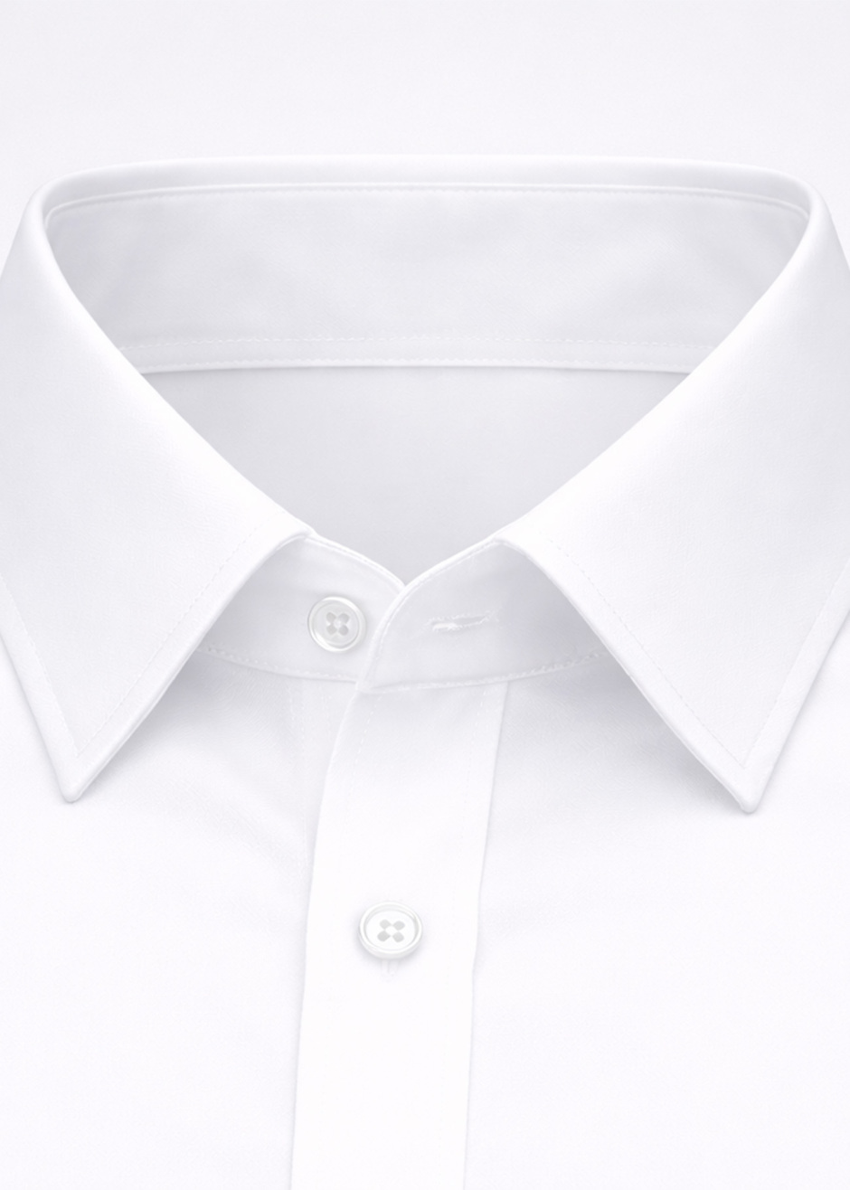 Beyaz Renk Uzun Kol Polyester Gömlek - 2