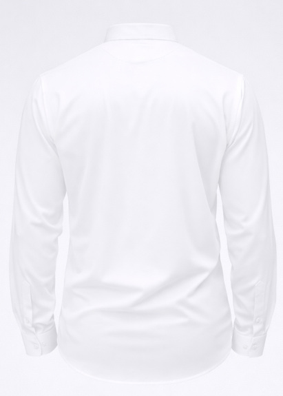 Beyaz Renk Uzun Kol Polyester Gömlek - 4