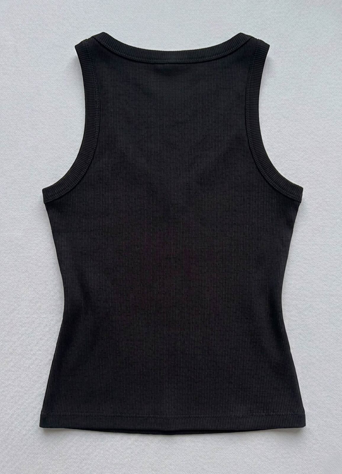 Siyah Renk Esnek Viskoz Atlet - 6