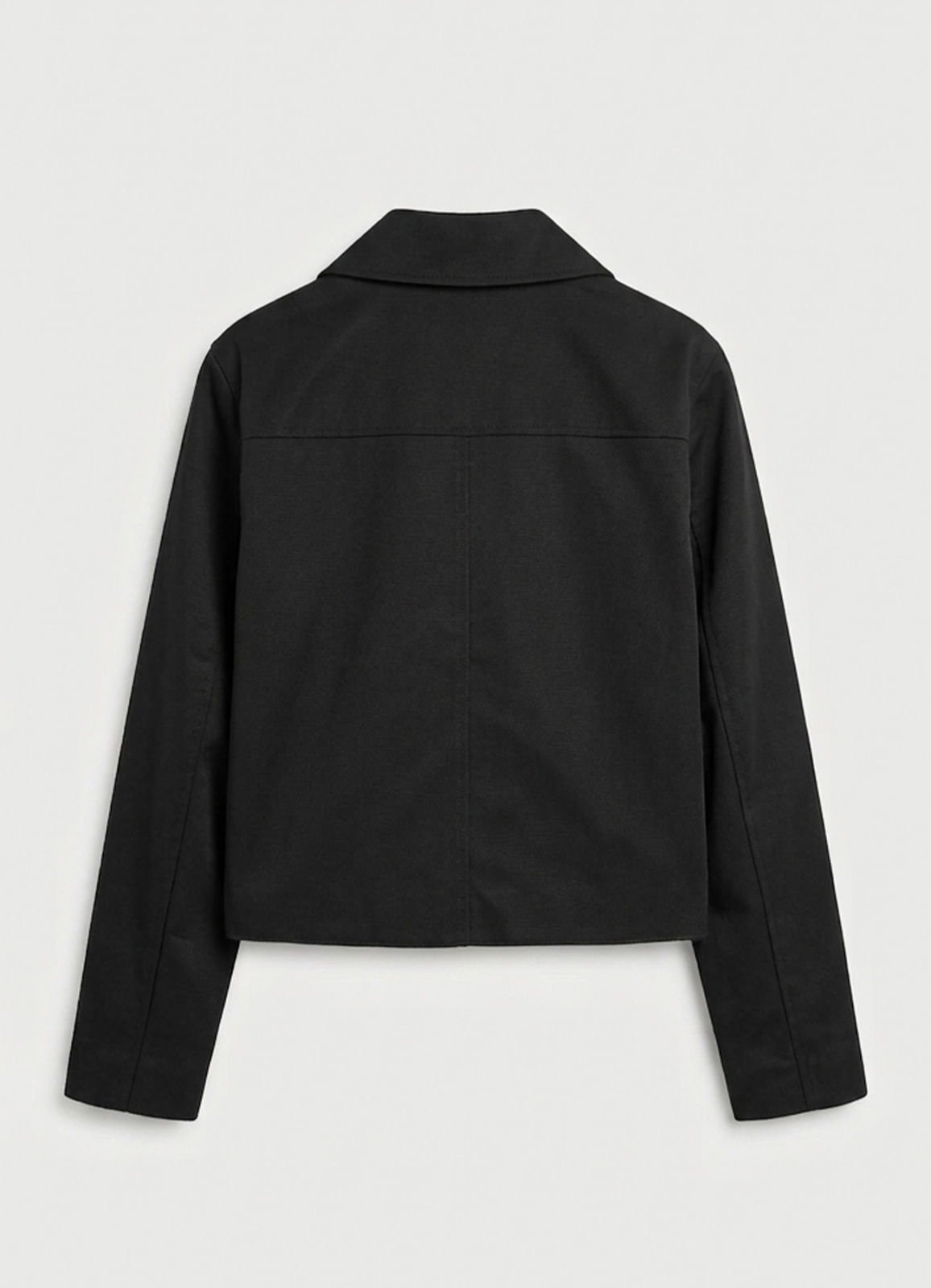 Siyah Renk Pamuk Karışımlı Ceket - 4
