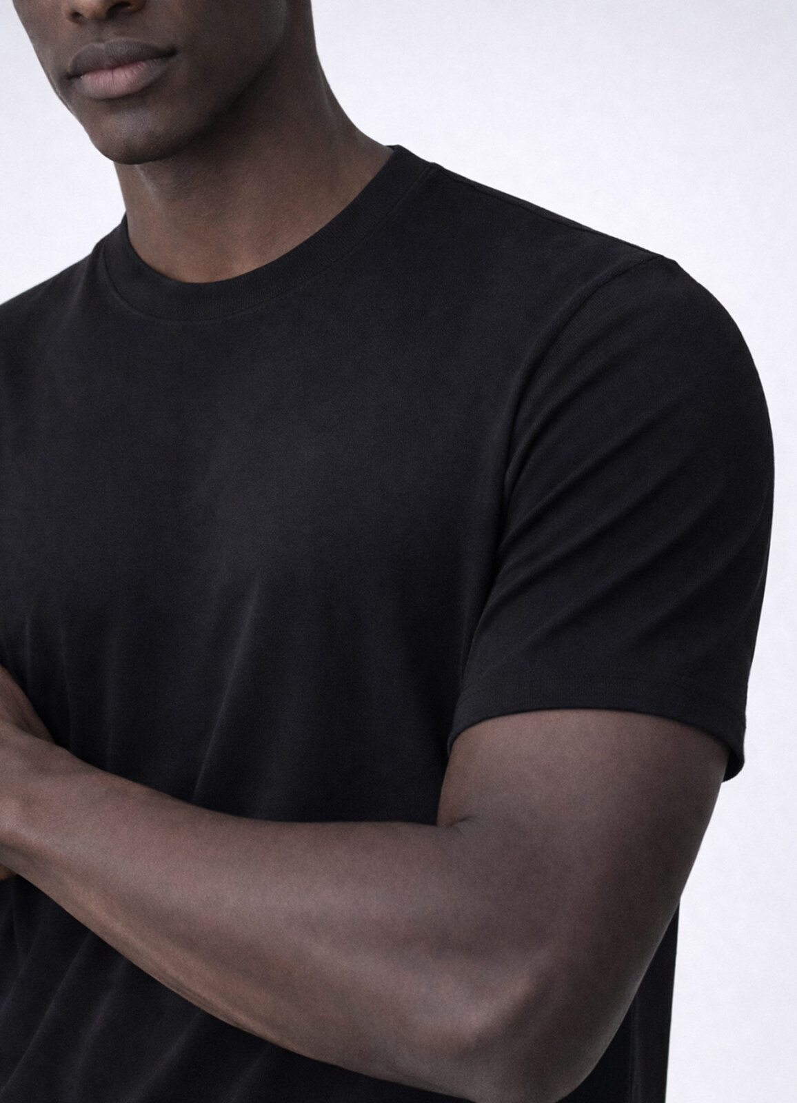 Siyah Renk Modal T-Shirt - 5