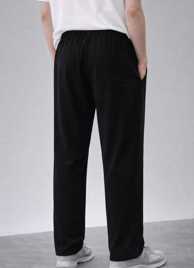 Siyah Renk Tencel Karışımlı Pantolon - 3