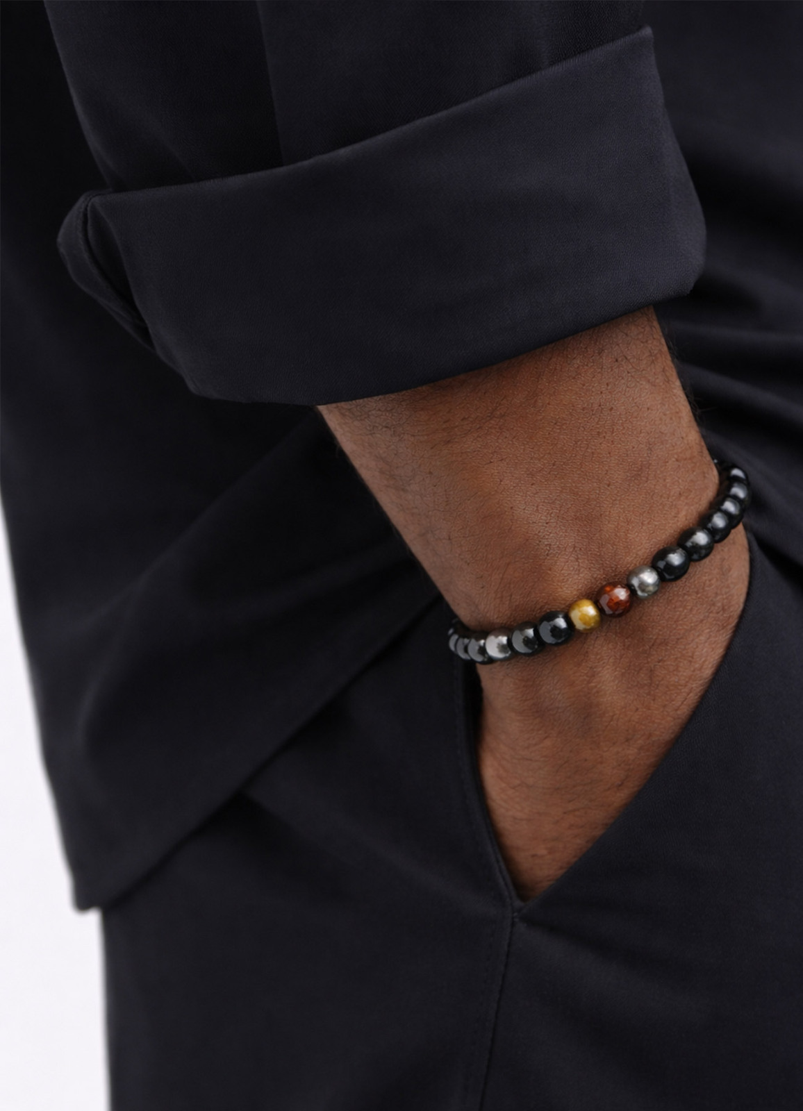 Siyah Renk Tencel Karışımlı Gömlek - 2