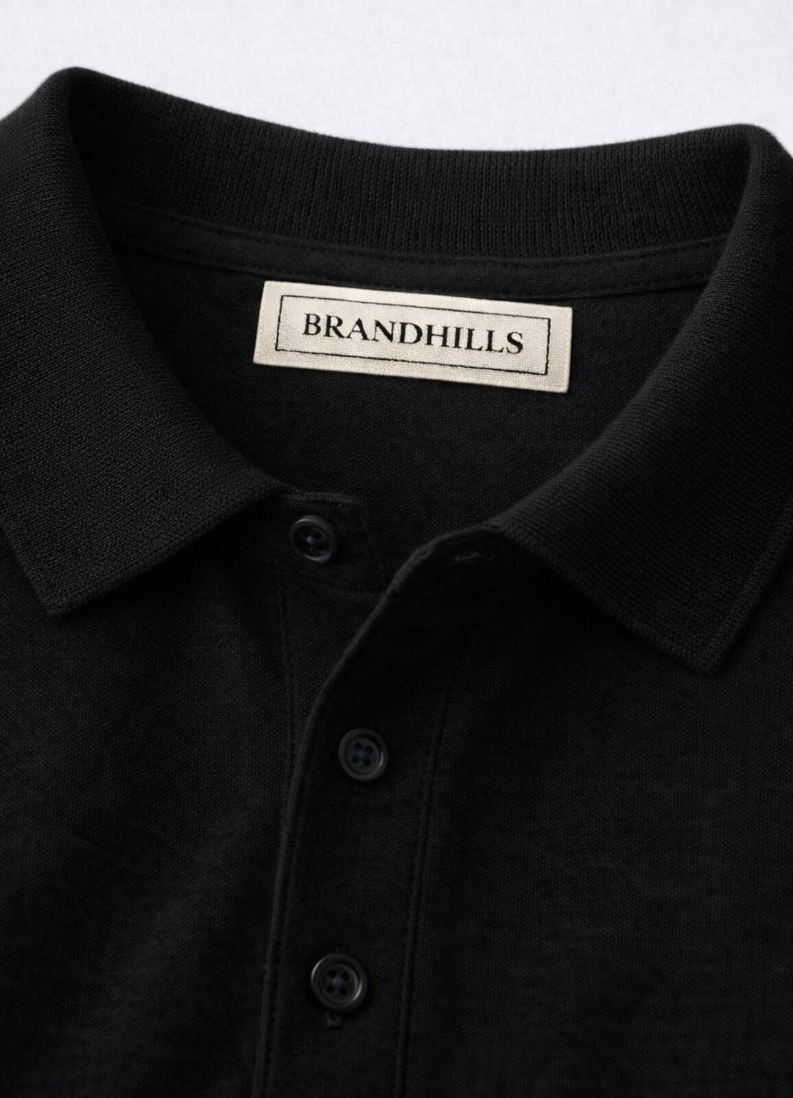 Siyah Renk Pamuk Karışımlı Polo Yaka T-Shirt - 3