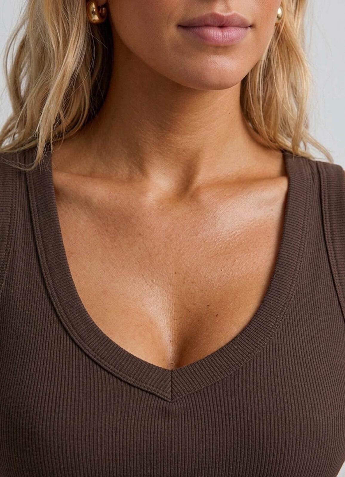 Kahve Renk Esnek Viskoz Atlet - 4