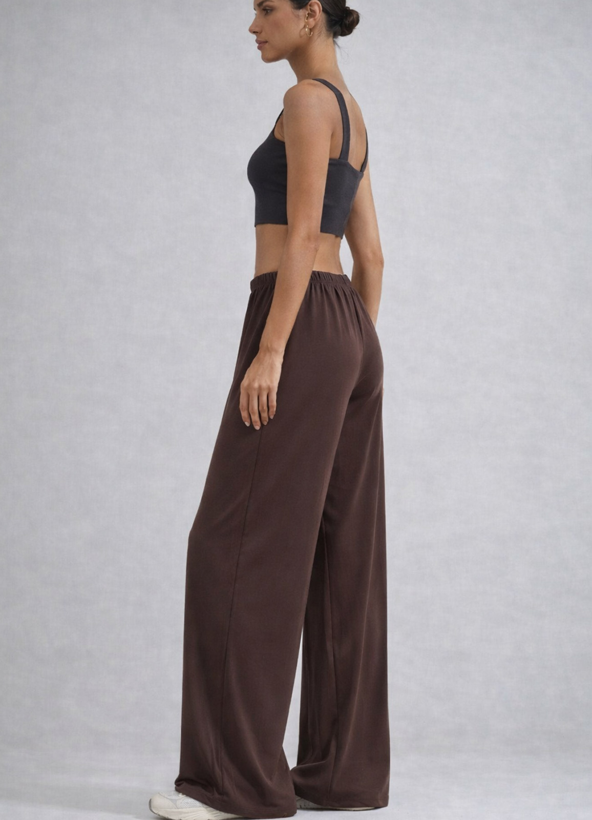 Kahve Renk Modal Karışımlı Pantolon - 3