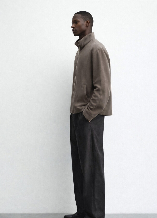 Kahve Rengi Lyocell Karışımlı Overshirt Ceket - 4