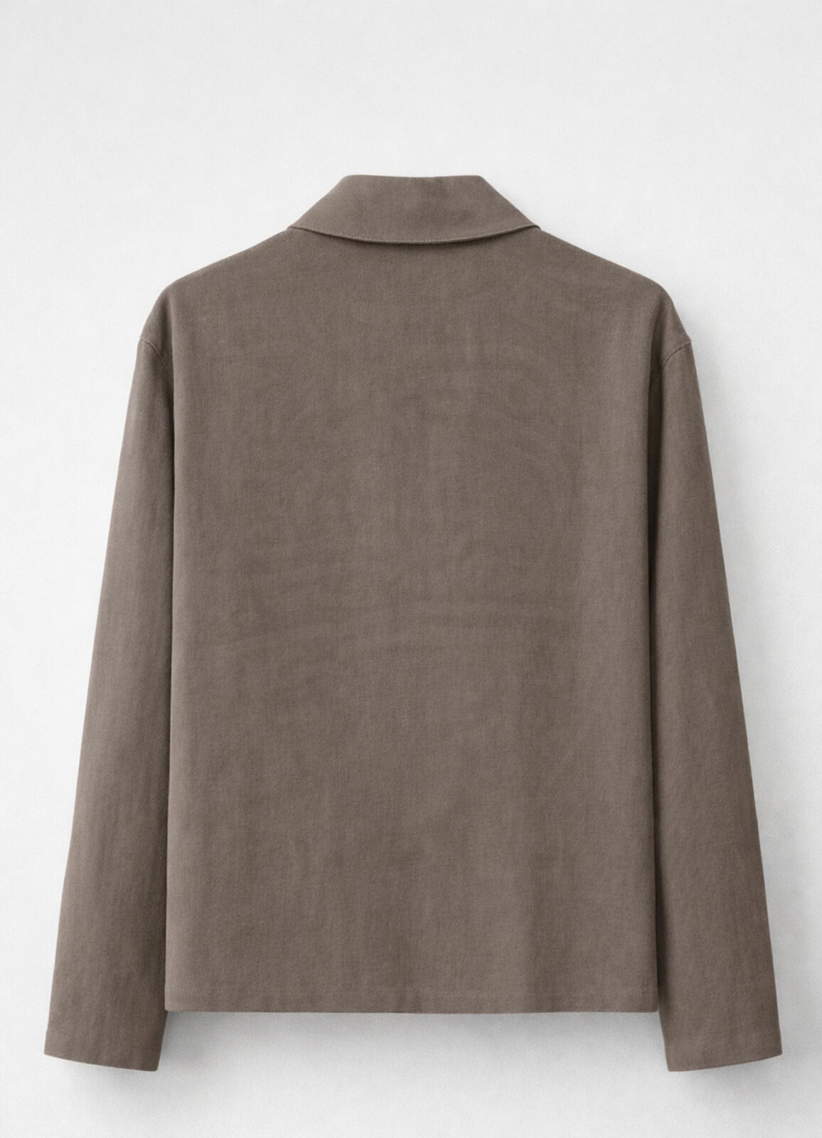 Kahve Rengi Lyocell Karışımlı Overshirt Ceket - 5