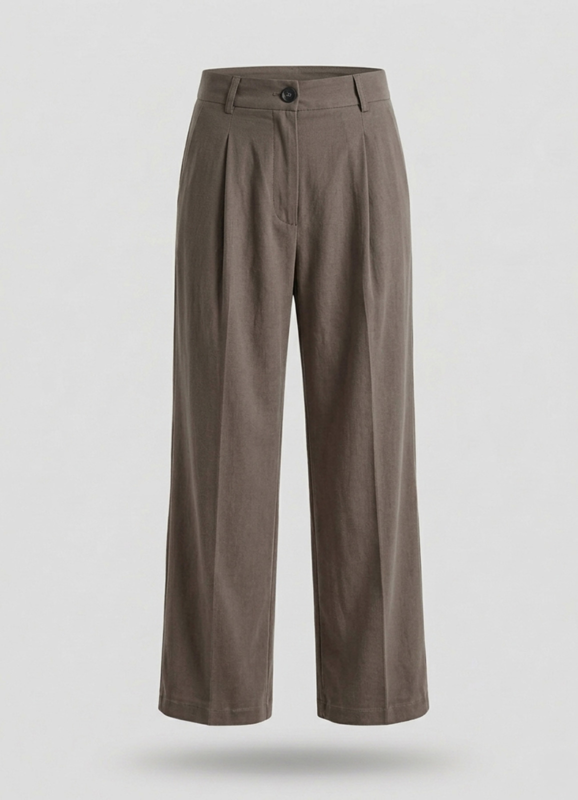 Kahve Renk Lyocell Karışımlı Pileli Palazzo Pantolon - 2