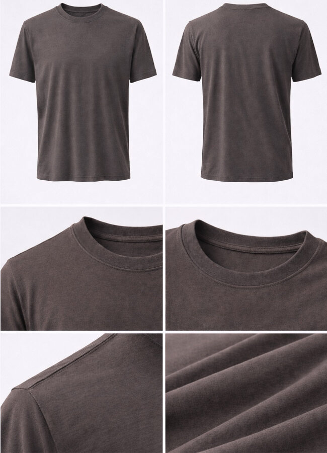 Kahve Renk Modal T-Shirt - 3