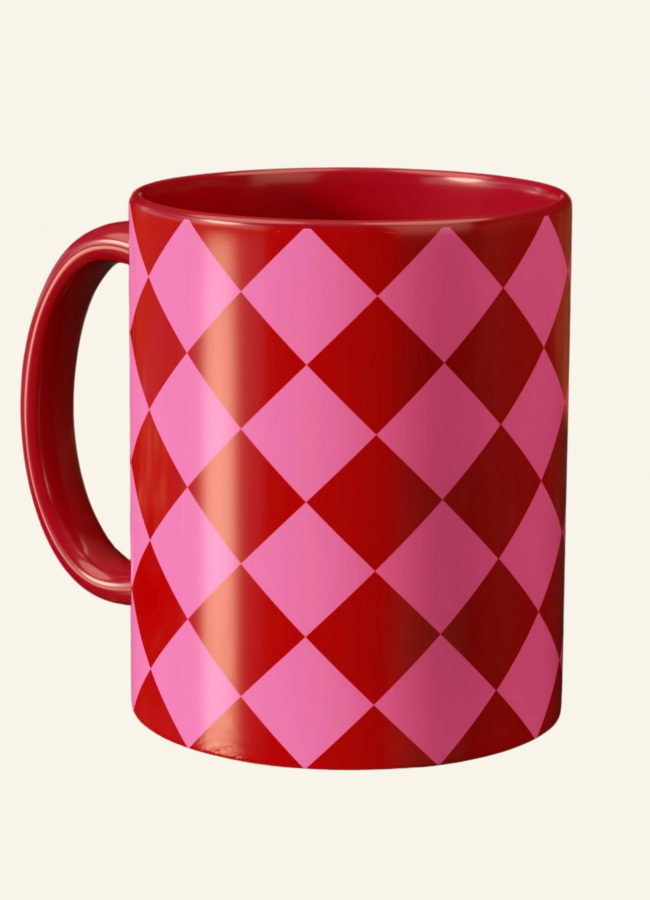 Çok Renkli Pop Picnic Temalı Porselen Tasarım Kupa - 3