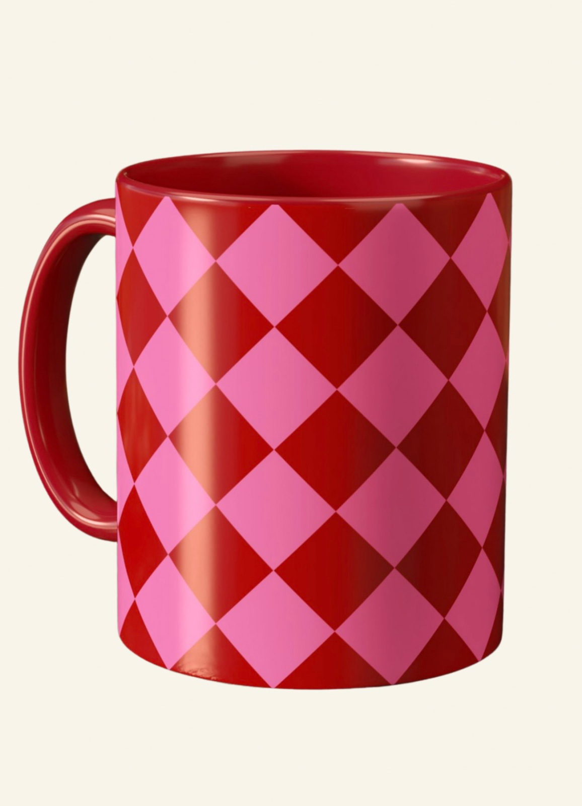 Çok Renkli Pop Picnic Temalı Porselen Tasarım Kupa - 3