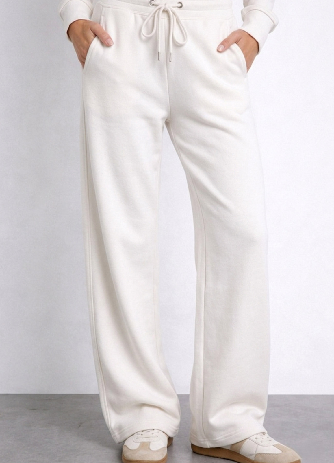 Ekru Renk Pamuk Karışımlı Eşofman Takımı - 3