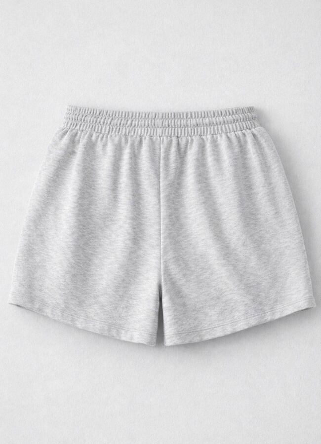 Gri Renk Modal Karışımlı Şort - 2