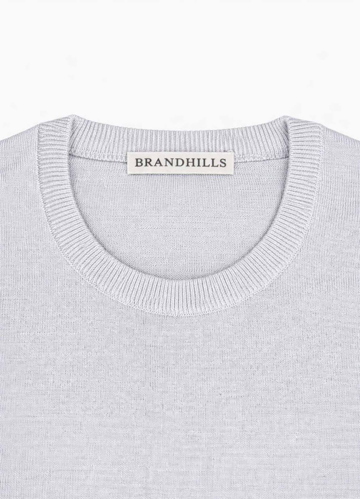 Gri Renk Bisiklet Yaka Basic Triko - 4