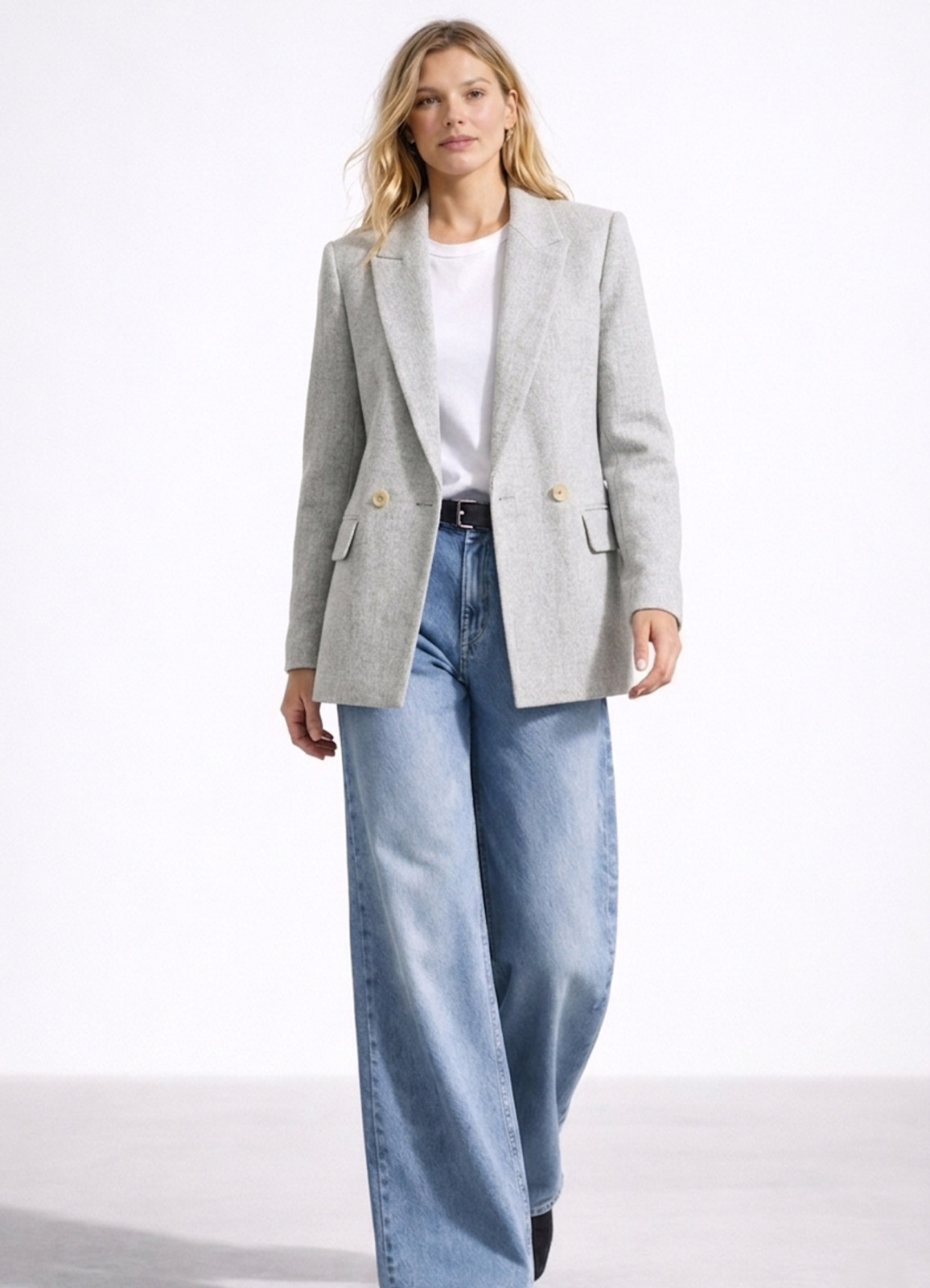 Gri Renk Blazer Ceket