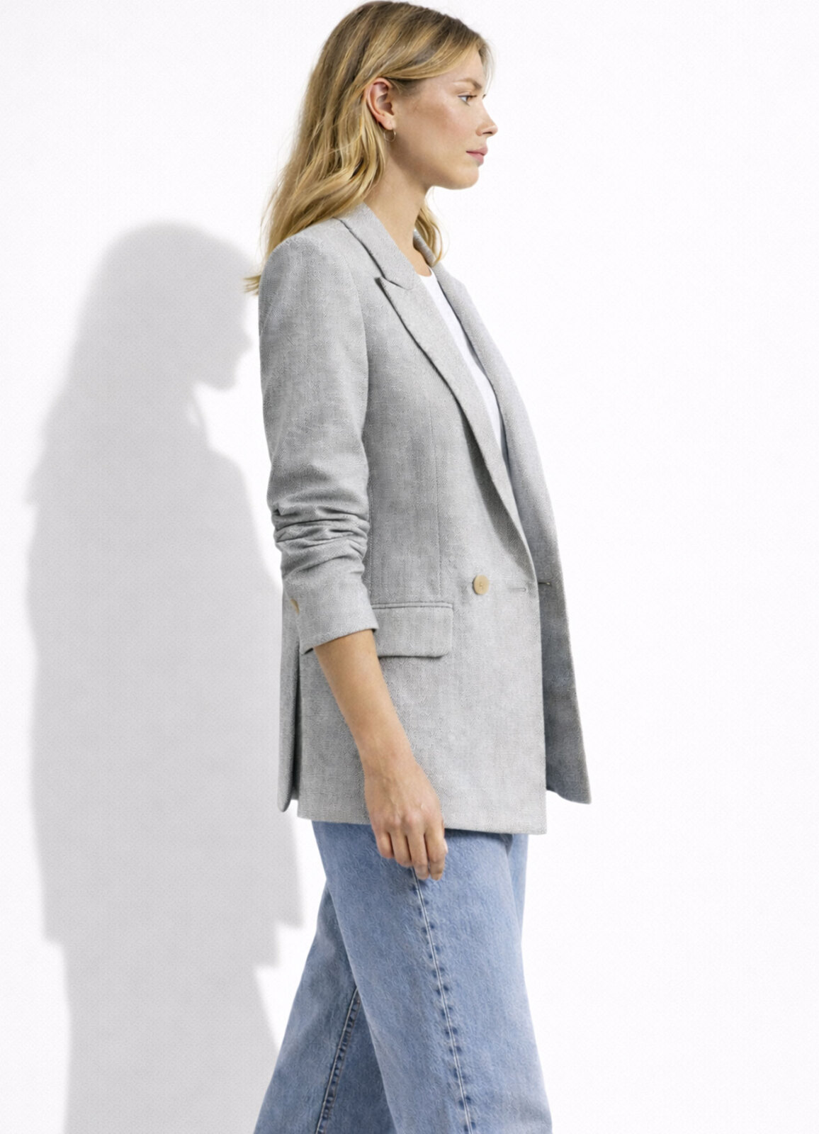 Gri Renk Blazer Ceket - 2