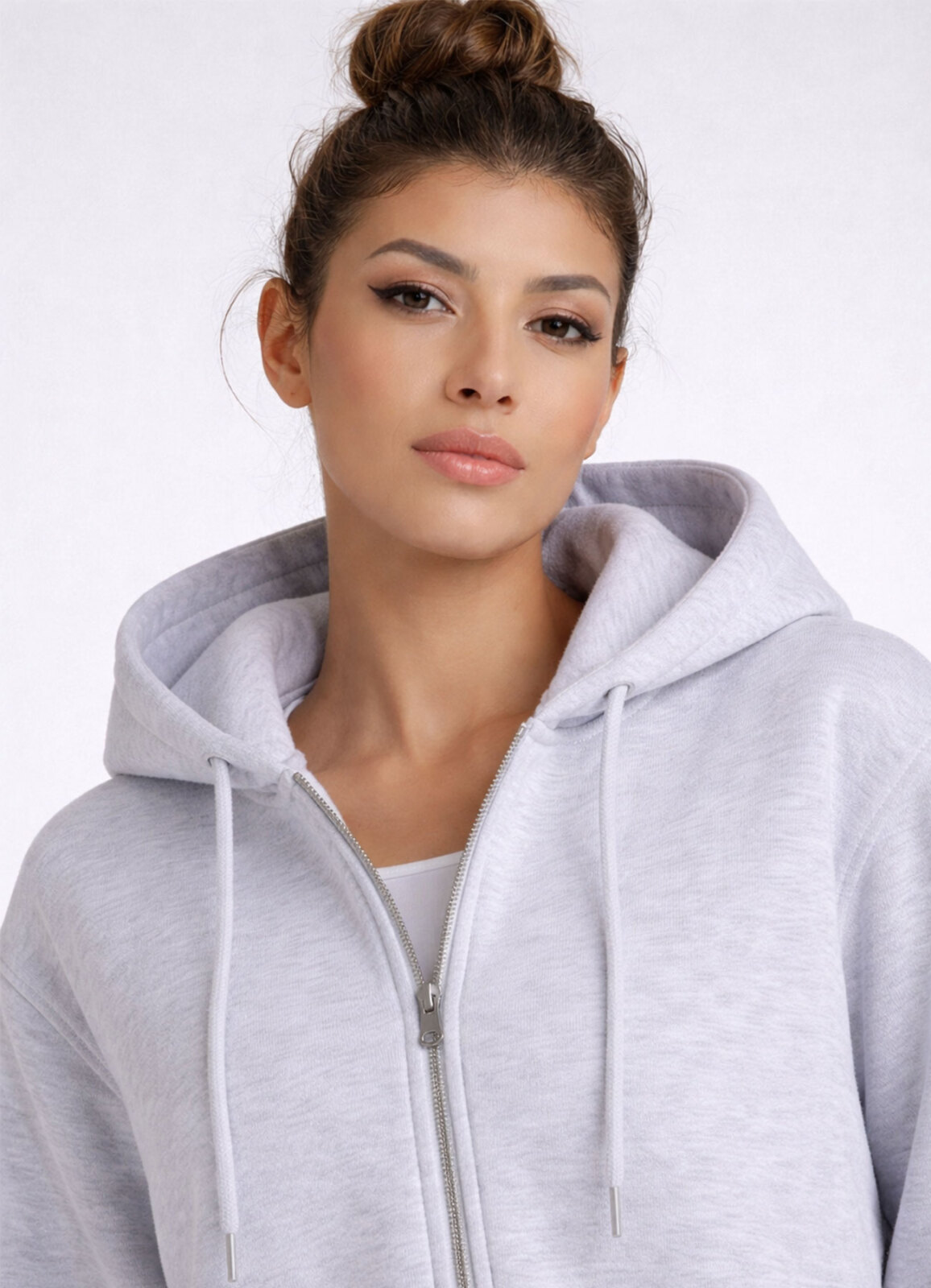 Gri Renk Pamuk Karışımlı Eşofman Takımı - 5