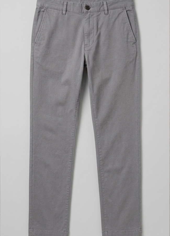 Gri Renk Gabardin Regular Chino Pantolon - 3