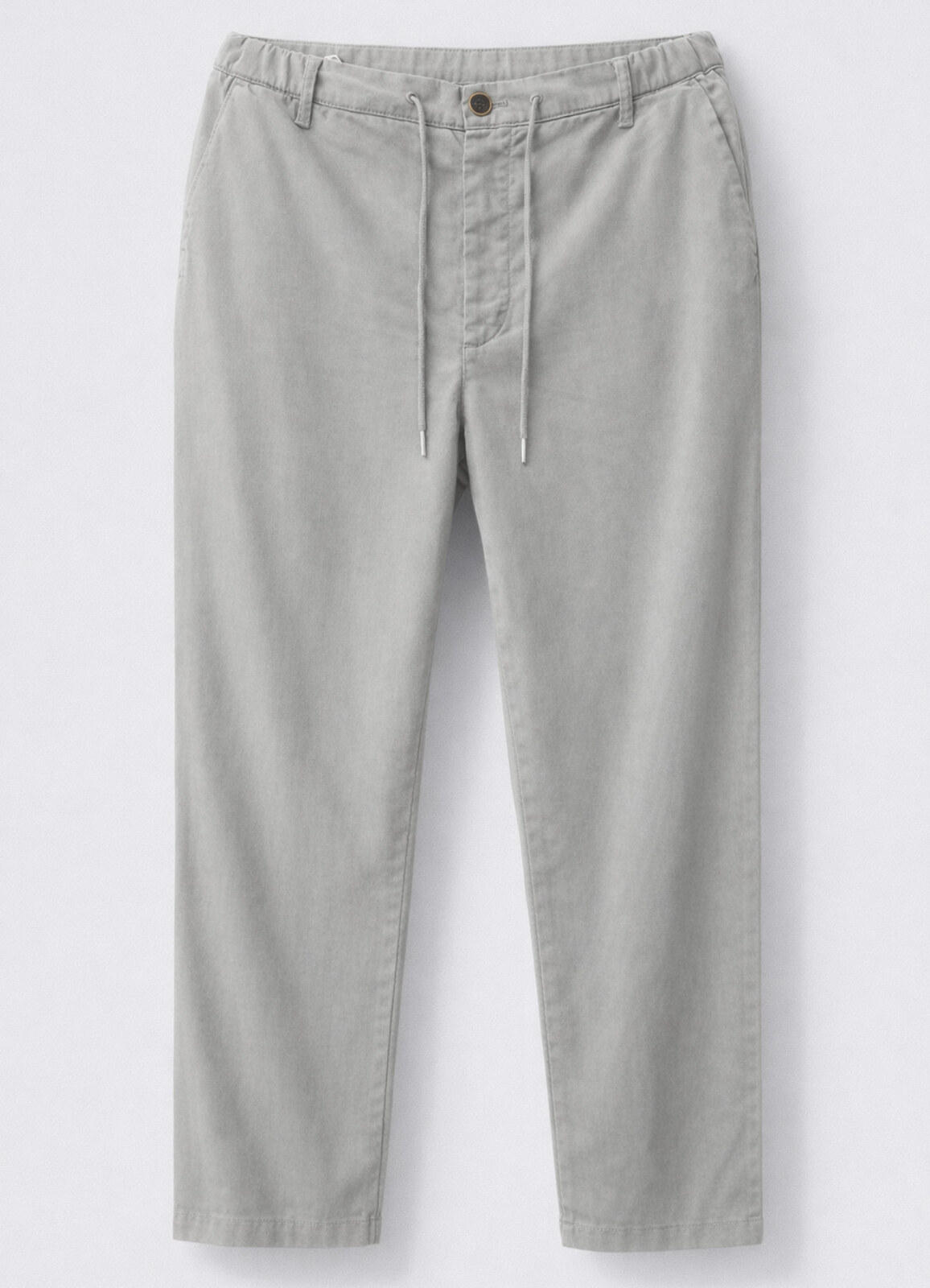 Gri Renk Tencel Karışımlı Relax Fit Pantolon