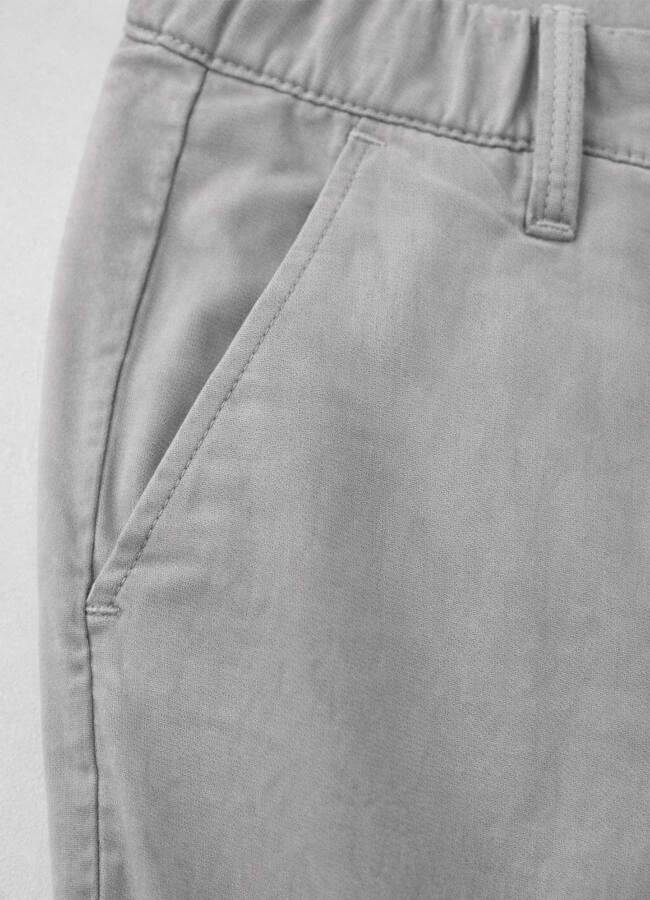 Gri Renk Tencel Karışımlı Relax Fit Pantolon - 3