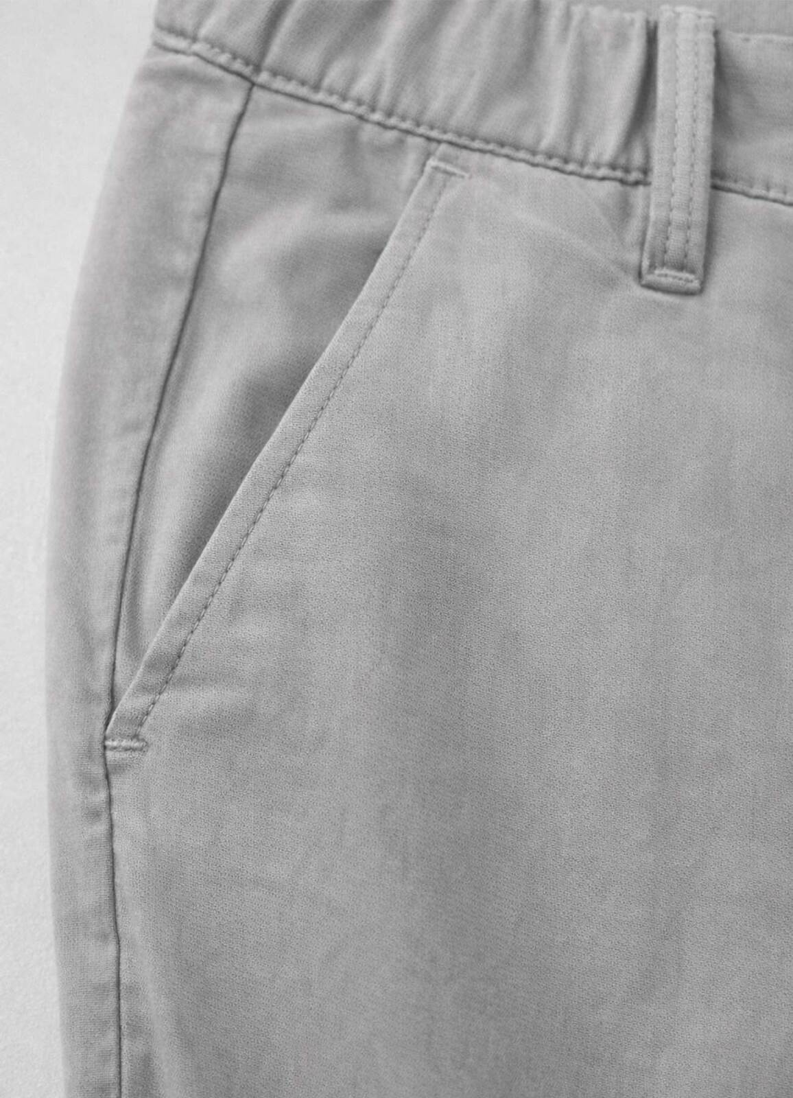 Gri Renk Tencel Karışımlı Relax Fit Pantolon - 3