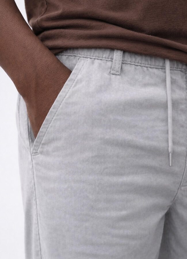 Gri Renk Tencel Karışımlı Relax Fit Pantolon - 5