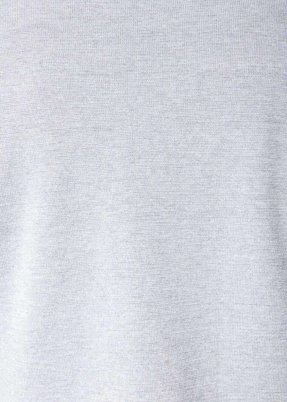 Gri Renk Çelik Örme Triko Hırka - 11