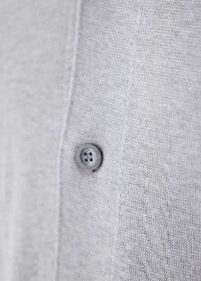 Gri Renk Çelik Örme Triko Hırka - 6