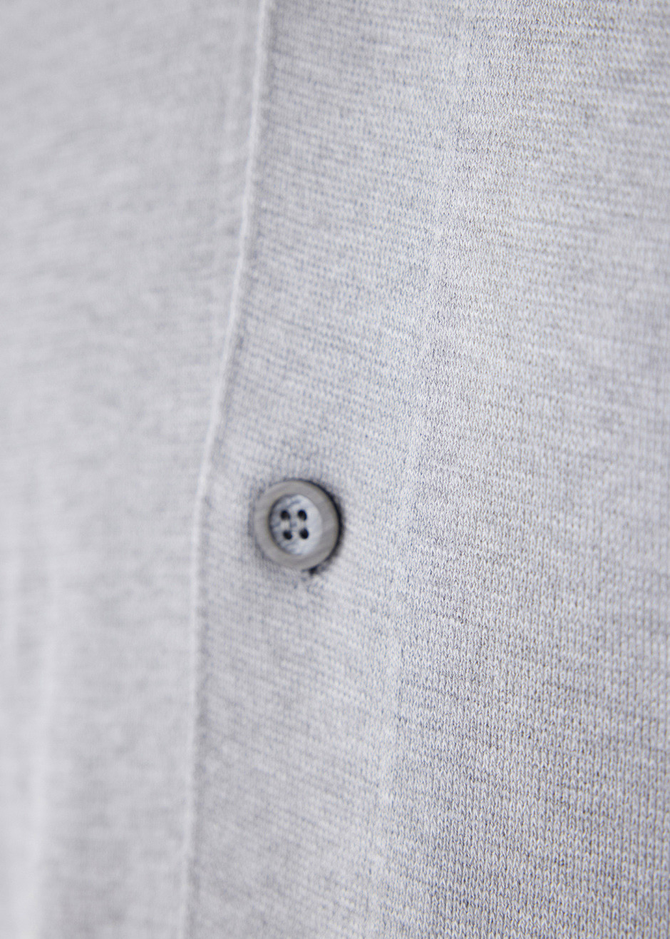 Gri Renk Çelik Örme Triko Hırka - 6